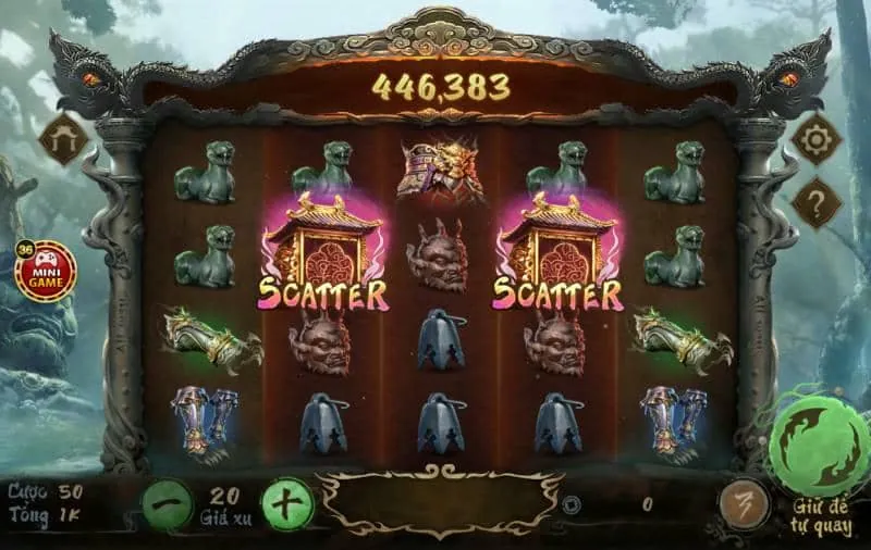 Hình ảnh trò chơi bắn cá sống động với nhiều loài cá và phần thưởng